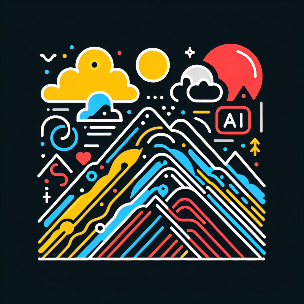 Symbolic illustration of agentic AI represented by an AI form navigating a mountain landscape under the sun, illustrating real world applications and progress