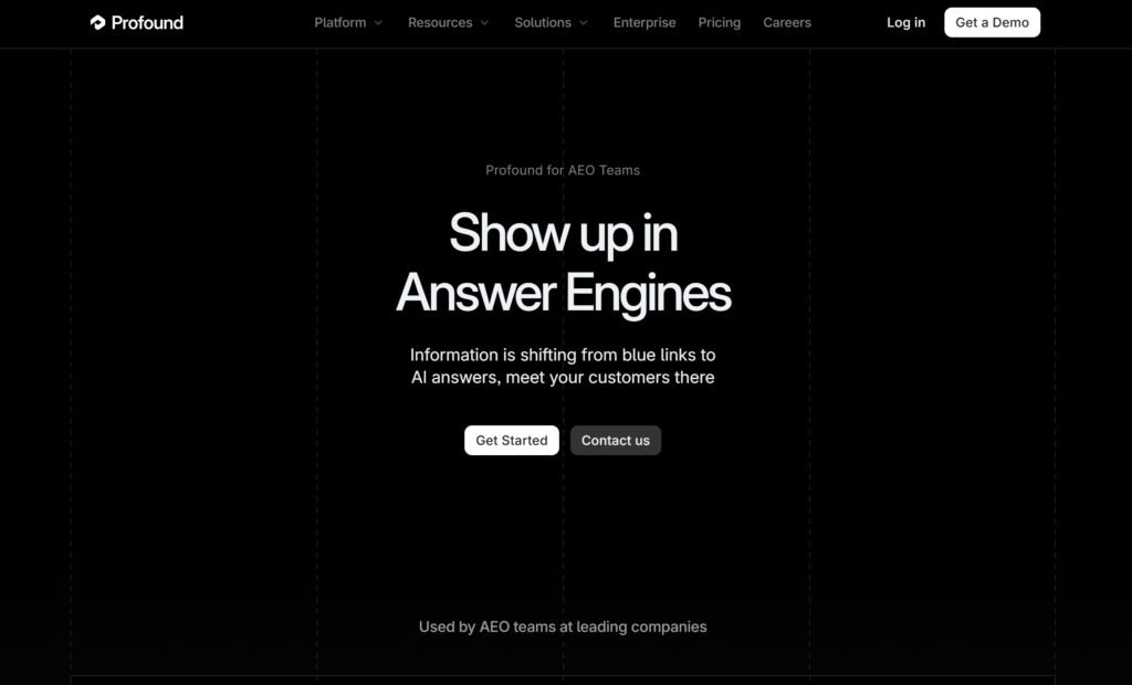 profound ai for search engine optimizer and geo, aeo

